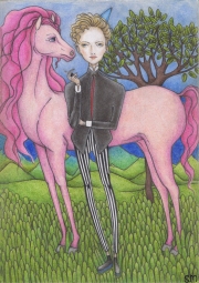 He And Pink Horse